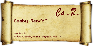 Csaby René névjegykártya